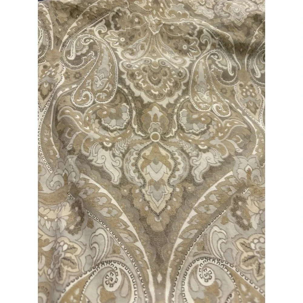 Pottery Barn F/Q MACKENNA TAUPE NEUTRAL Tan Beige Paisley Duvet Cover Full Queen